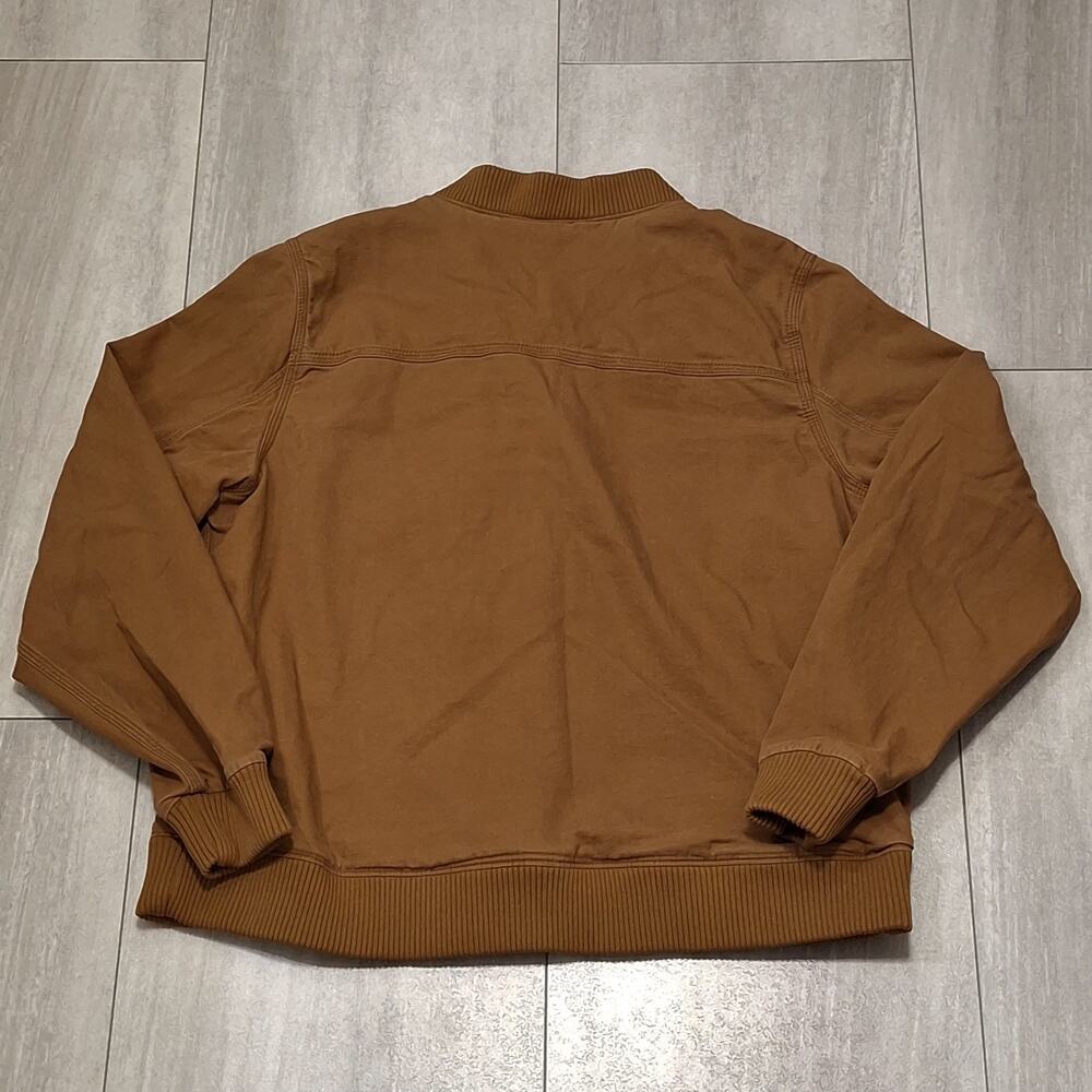 Carhartt Women’s Jacket Brown Crawford Canvas Bomber XL 16/18 Full Zip Relaxed - Picture 4 of 7
